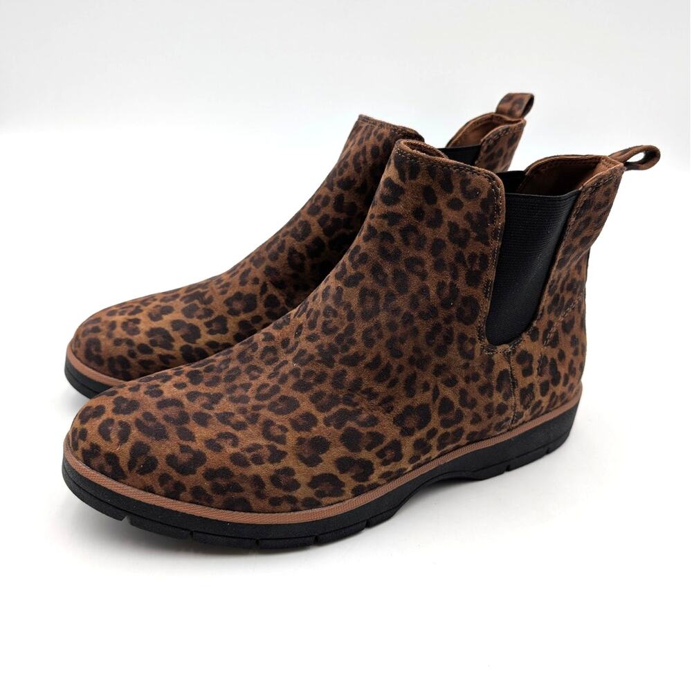 Dr. Scholl's Northbound Chelsea Boots Women's Brown Leopard Size US7W EU37